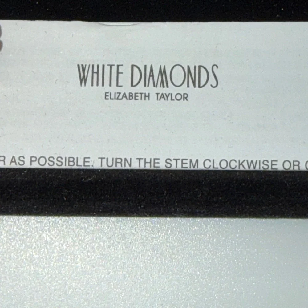 Elizabeth Taylor White Diamonds Watch Women Gold Rhinestone Quartz Jewelry